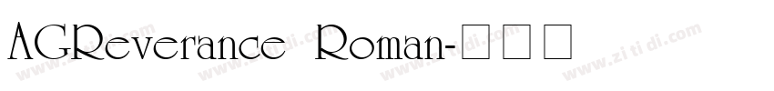 AGReverance Roman字体转换